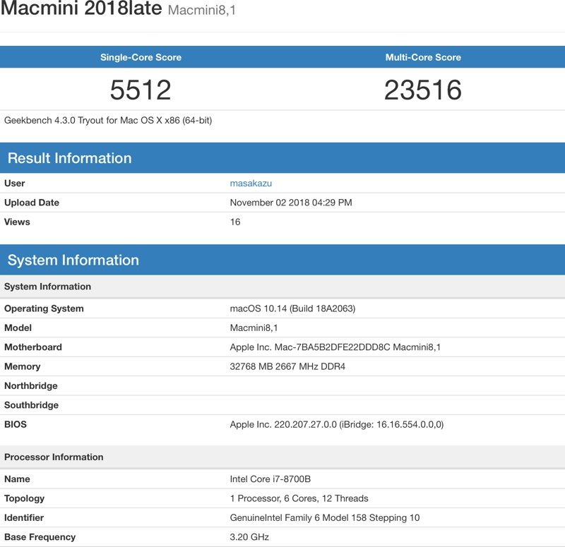 Mac mini late 2018 benchmark geniusmac Mac mini late 2018 benchmark geniusmac